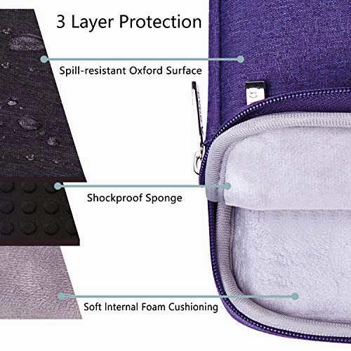 V Voova Laptop Bag Case 13 13.3 Inch with Shoulder Stap,Slim Computer Sleeve Compatible with 2018-2021 MacBook Air/Pro M1,13.5 Surface Book 3/Laptop 4,Chromebook,XPS 13,Jumper 13.3 Notebook,Purple