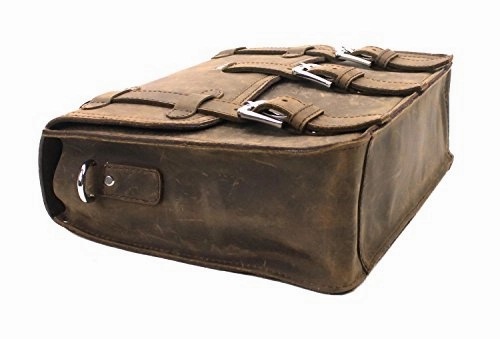 Vagabond Traveler 17" Macbook Pro Bag - 18" Full Leather Briefcase Backpack - Lb06.Db