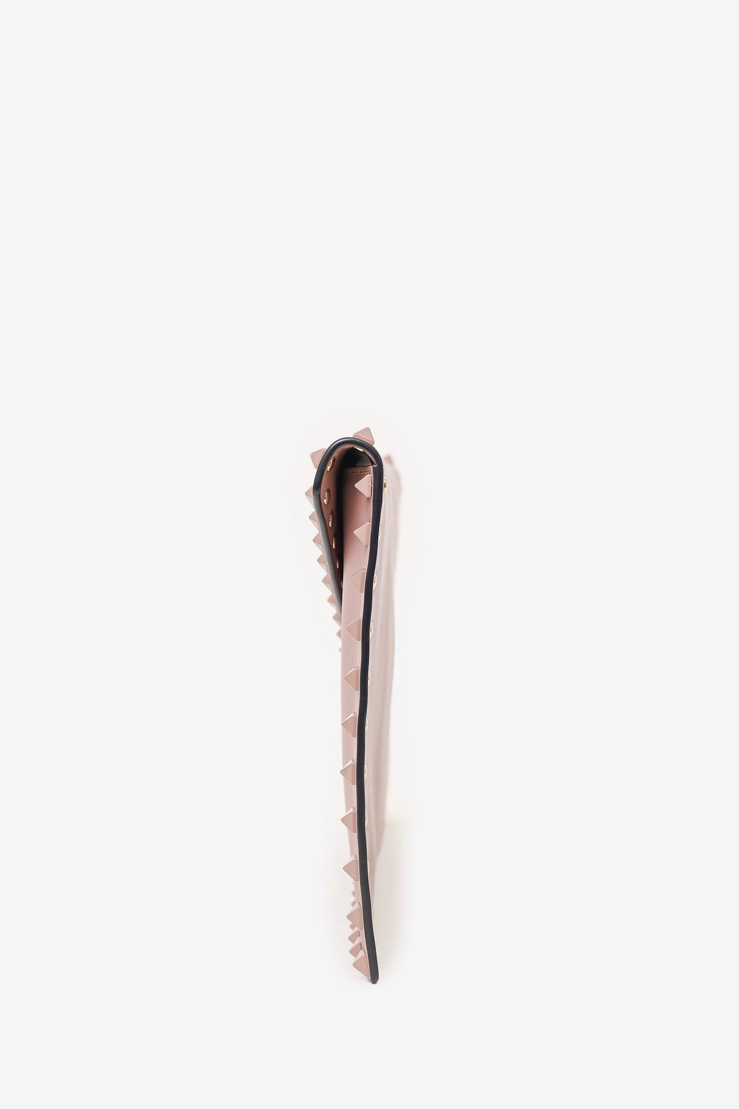 Valentino Garavani Nude Rockstud Leather Large Envelope Clutch