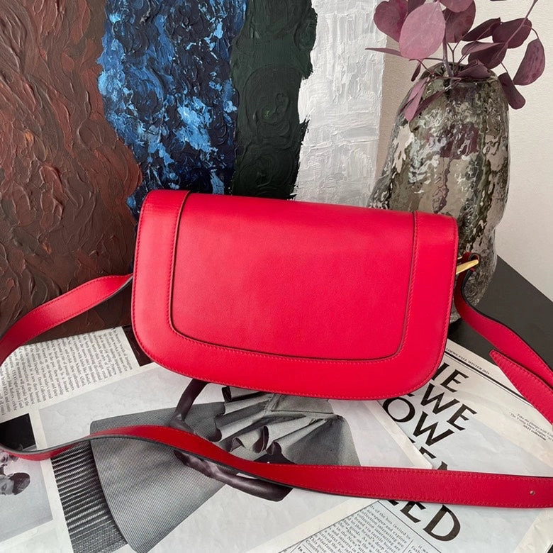 Valentino Garavani VLogo Signature Red Leather Crossbody Bag