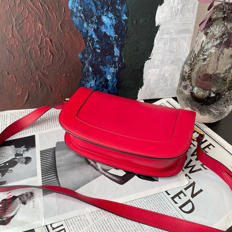 Valentino Garavani VLogo Signature Red Leather Crossbody Bag