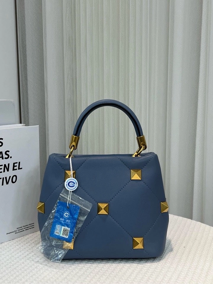 Valentino Roman Stud Blue Crossbody Bag