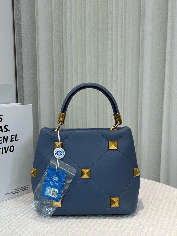 Valentino Roman Stud Blue Crossbody Bag