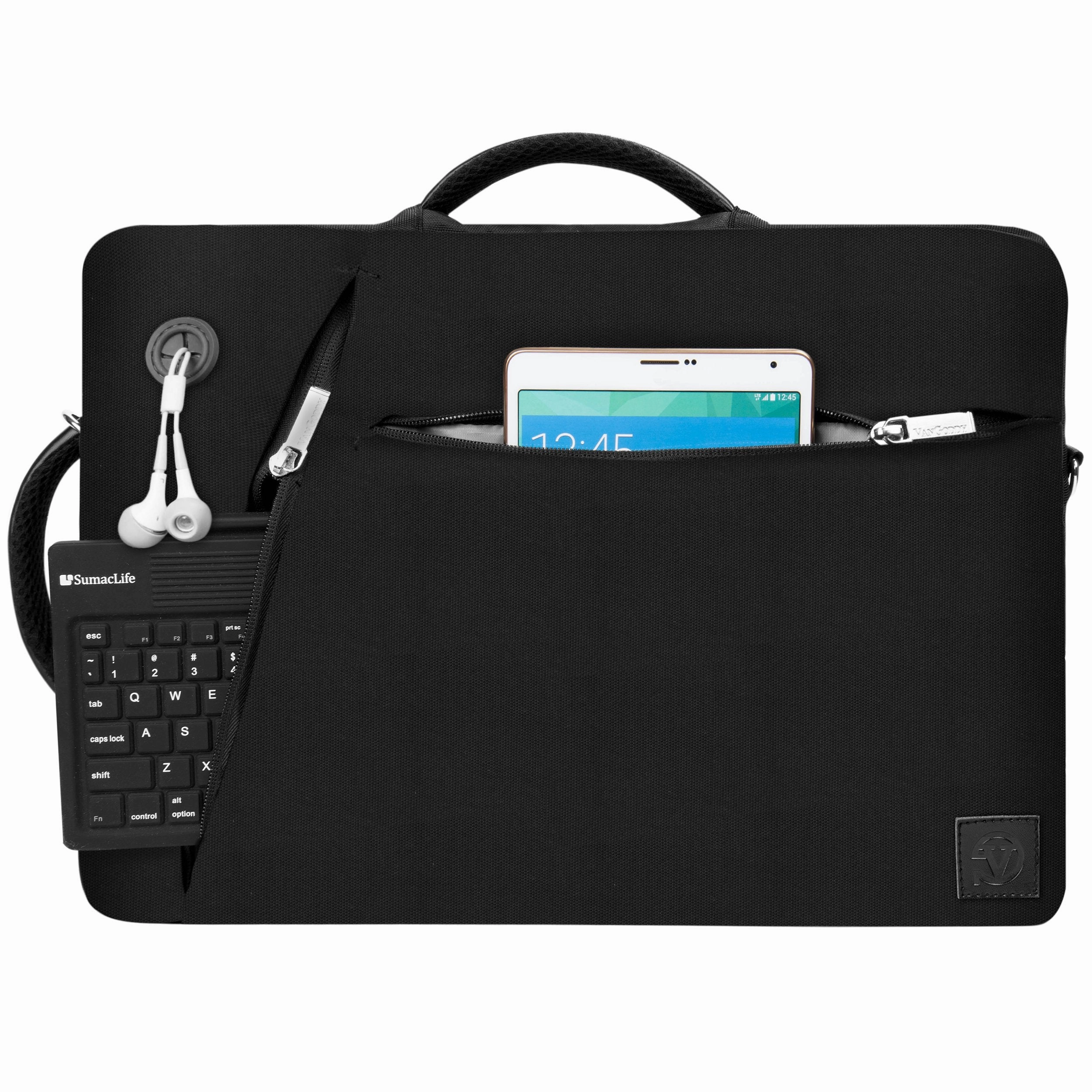 VanGoddy Black Slate 3-in-1 Hybrid Laptop Bag for Lenovo ThinkPad/Miix/Yoga/Ideapad/Flex/ChromeBook / 11"-13inch   12FT HDMI Cable