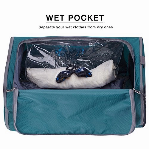 Venture Pal Packable Sports Gym Bag with Wet Pocket & Shoes Compartment Travel Duffel Bag for Men