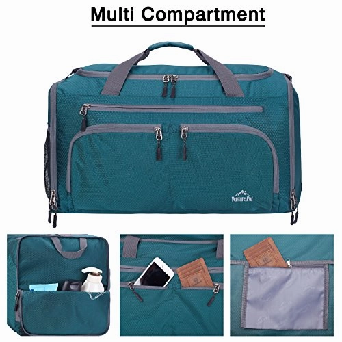 Venture Pal Packable Sports Gym Bag with Wet Pocket & Shoes Compartment Travel Duffel Bag for Men
