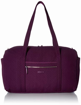 Vera Bradley Iconic Large Travel Duffel, Microfiber, Gloxinia Purple