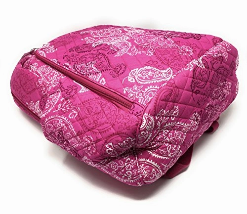 Vera Bradley Laptop Backpack (Updated Version) With Solid Color Interiors (Stamped Paisley With
