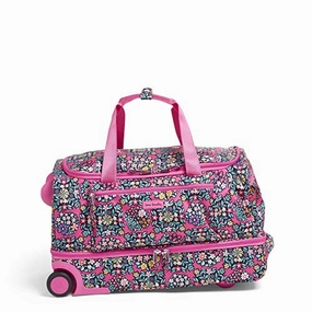 Vera Bradley Lighten Up Foldable Rolling Duffel, Kaleidoscope Rosettes