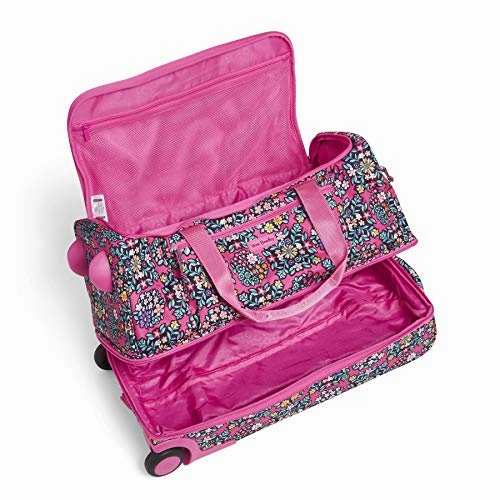 Vera Bradley Lighten Up Foldable Rolling Duffel, Kaleidoscope Rosettes