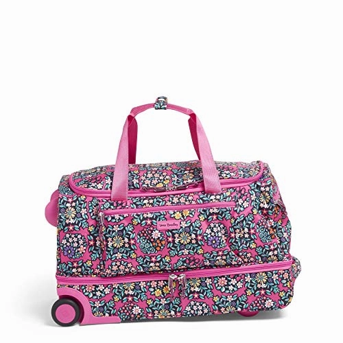 Vera Bradley Lighten Up Foldable Rolling Duffel, Kaleidoscope Rosettes