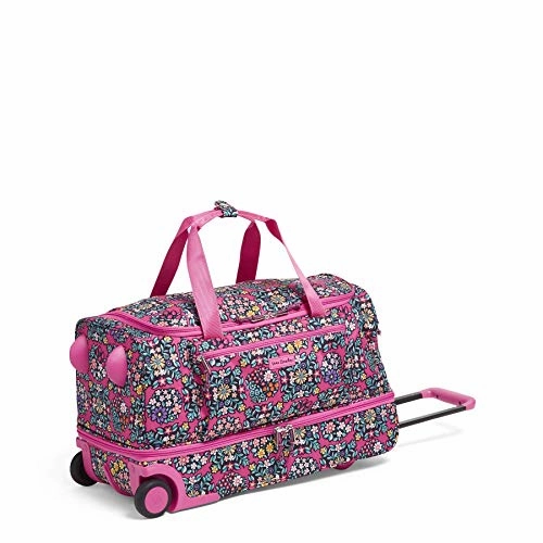 Vera Bradley Lighten Up Foldable Rolling Duffel, Kaleidoscope Rosettes