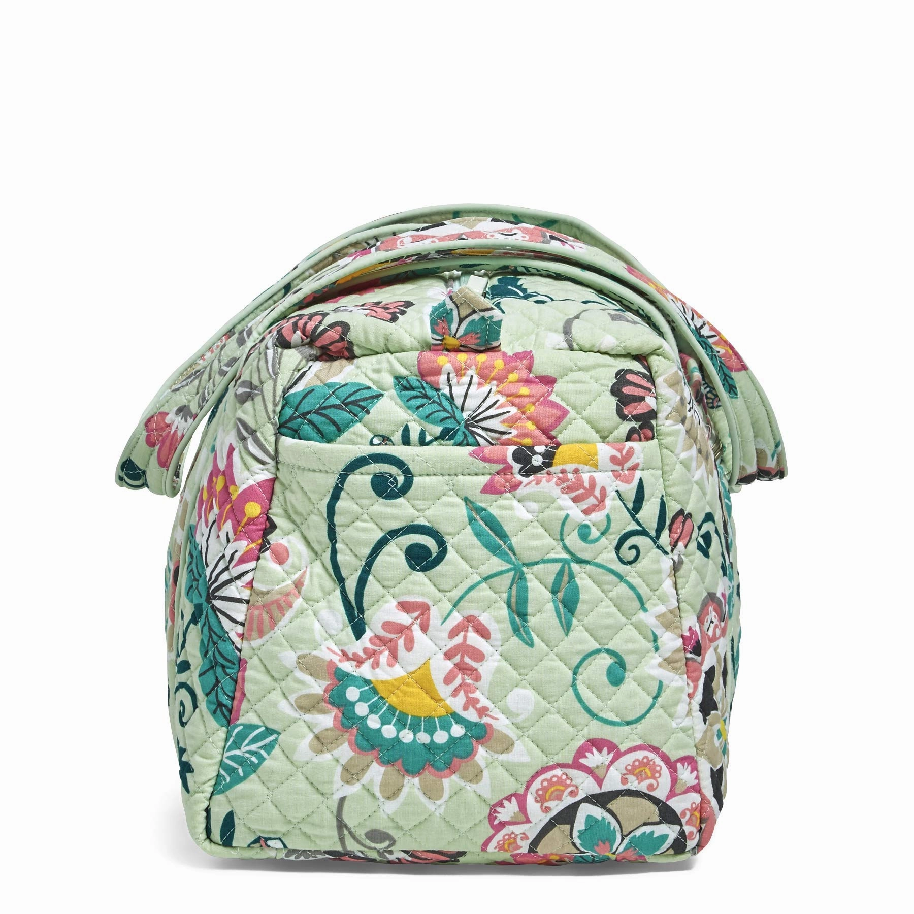 Vera Bradley Signature Cotton Small Duffel, Mint Flowers
