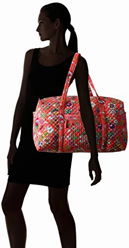 Vera Bradley Women's Iconic Large Travel Duffel-Signature, Coral Floral, One Size