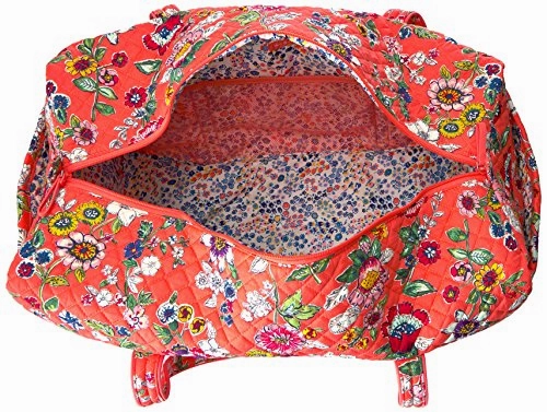 Vera Bradley Women's Iconic Large Travel Duffel-Signature, Coral Floral, One Size