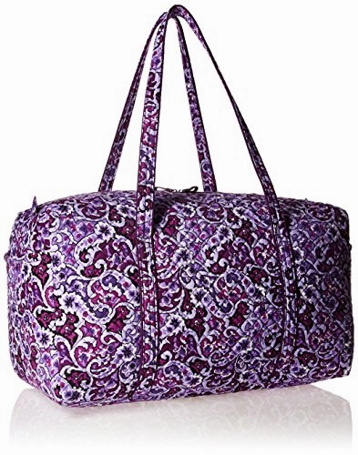 Vera Bradley Women's Iconic Large Travel Duffel-Signature, Lilac Paisley, One Size