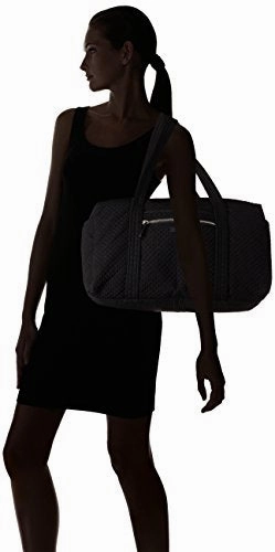 Vera Bradley Women's Iconic Small Duffel Microfiber, Classic Black