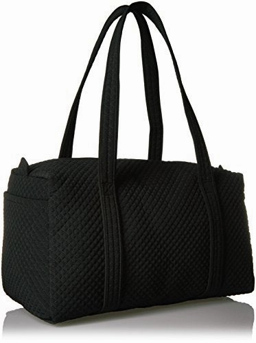 Vera Bradley Women's Iconic Small Duffel Microfiber, Classic Black