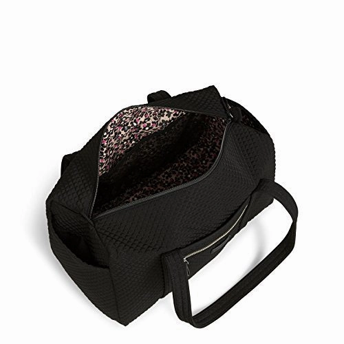 Vera Bradley Women's Iconic Small Duffel Microfiber, Classic Black