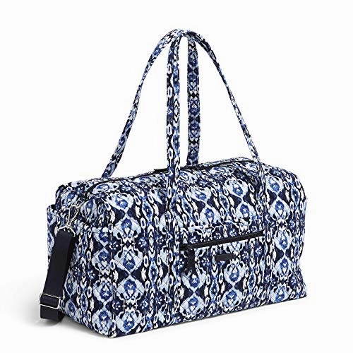 Vera Bradley Women's Signature Cotton Large Travel Duffel Bag, Ikat Island, One Size