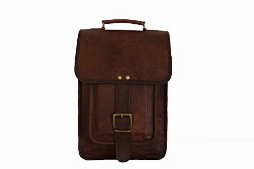 Vintage Craft Real Brown Leather Satchel 13" Macbook / Laptop Messenger Bag