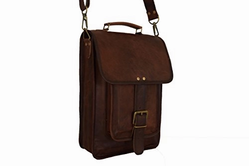 Vintage Craft Real Brown Leather Satchel 13" Macbook / Laptop Messenger Bag