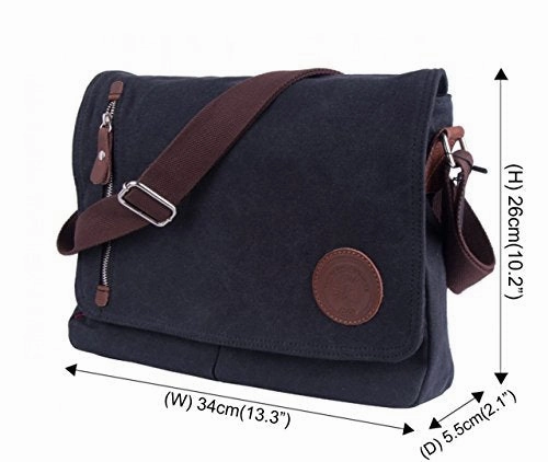 Vintage Men's Canvas Messenger Bag Laptop Shoulder Satchel Crossbody Sling Bookbag School Bag