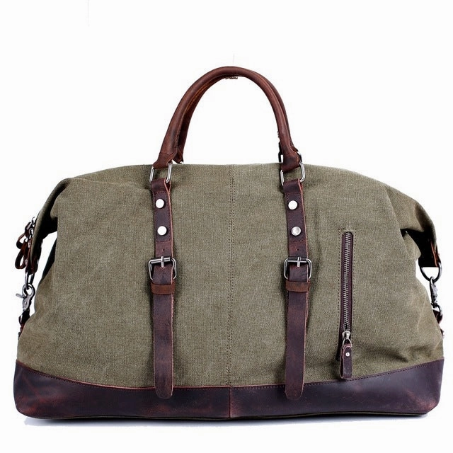 Vintage Multifunctional Large Capacity Carry On Canvas Luggage Bag For Men Duffel Bags Weekend
