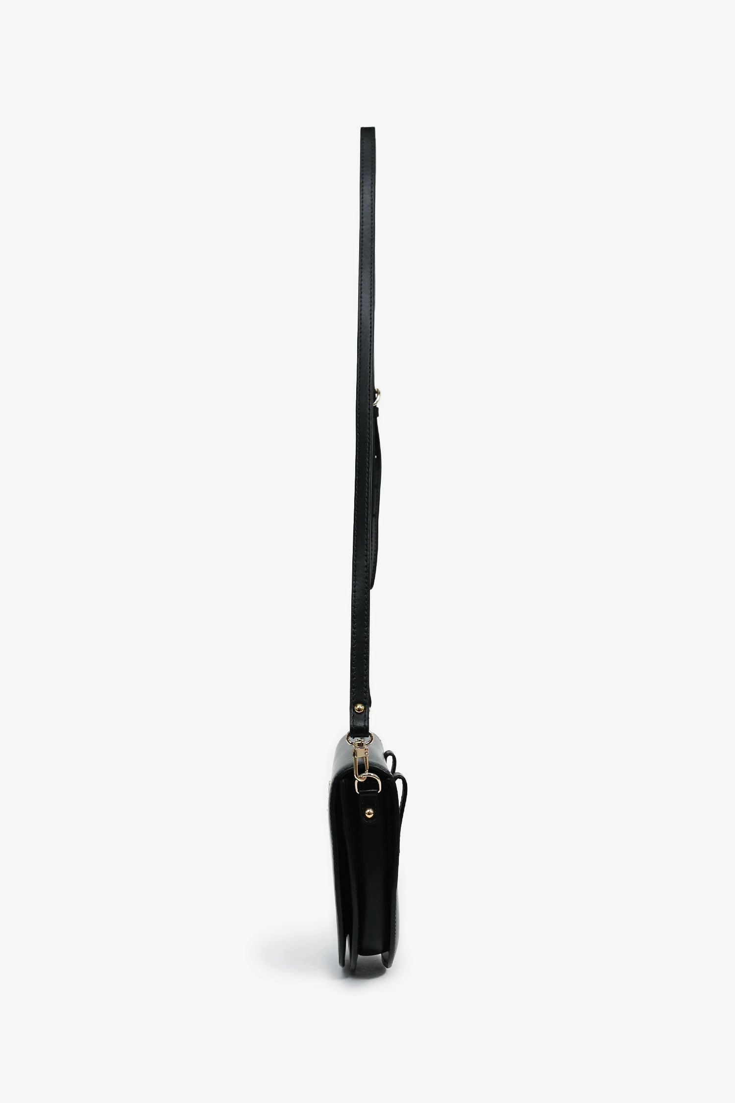 Vivienne Westwood Black Leather Gold Logo 'Sarah' Crossbody Bag