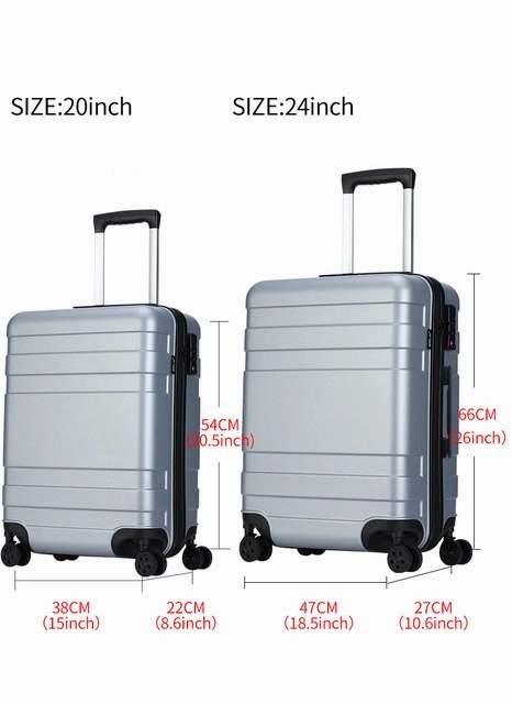 Weplus 2 Pcs/Set Rolling Luggage Colorful Travel Suitcase Carry On Spinner Wheels Tsa Lock