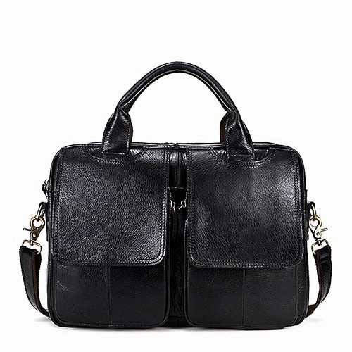 Westal Messenger Bag Men'S Shoulder Bag Genuine Leather Male Bags Men'S Briefcase Laptop 14''