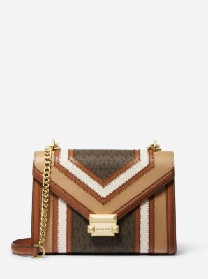 Whitney Medium Color-Block and Signature Logo Shoulder Bag