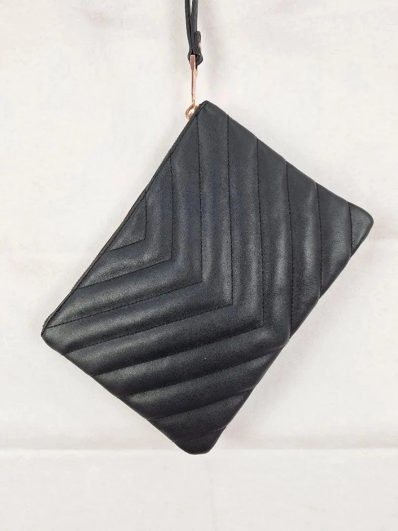 Witchery Classy Quilted Chevron Clutch