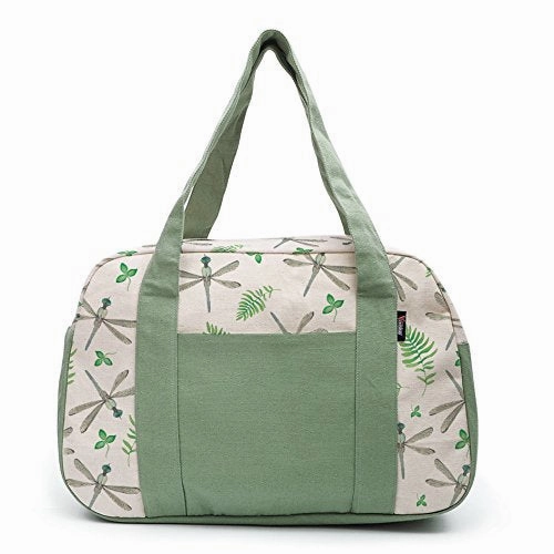 Women'S Watercolor Dragonfly Pattern-1 Printed Canvas Duffel Travel Bags Was_19