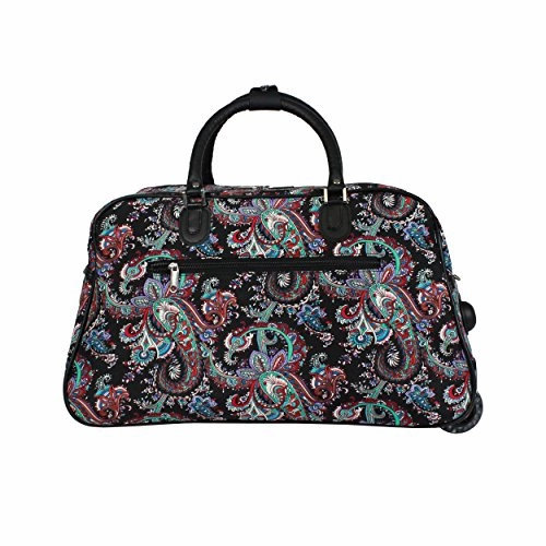 World Traveler 21-Inch Carry-On Rolling Duffel Bag, Paisley, One Size