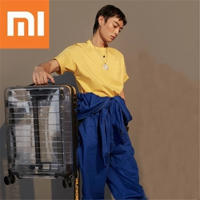 Xiaomi 90 Fun 20 Inch Seven Bar Transparent Suitcase Tsa Lock Carry On Luggage Case Wheels