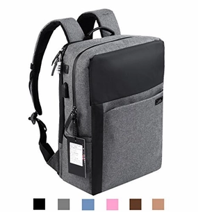 Yuanye Business Water Repellent Nylon Laptop Backpack With Usb Charging Port And Lock Fits 15.6