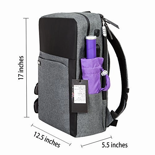Yuanye Business Water Repellent Nylon Laptop Backpack With Usb Charging Port And Lock Fits 15.6