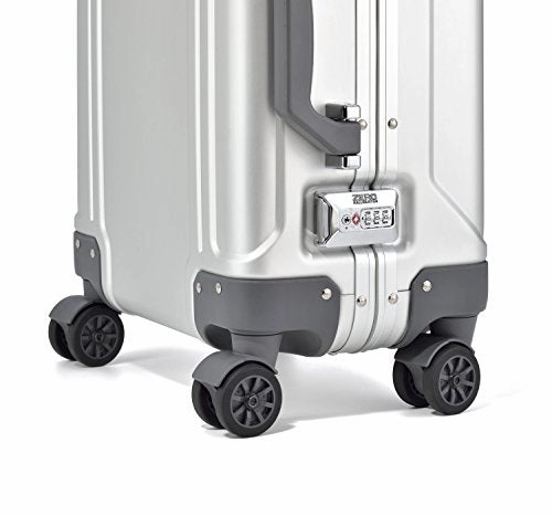 Zero Halliburton Geo Aluminum 3.0 Carry-On 4 Wheel Spinner Travel Case Zrg2519 (Silver)
