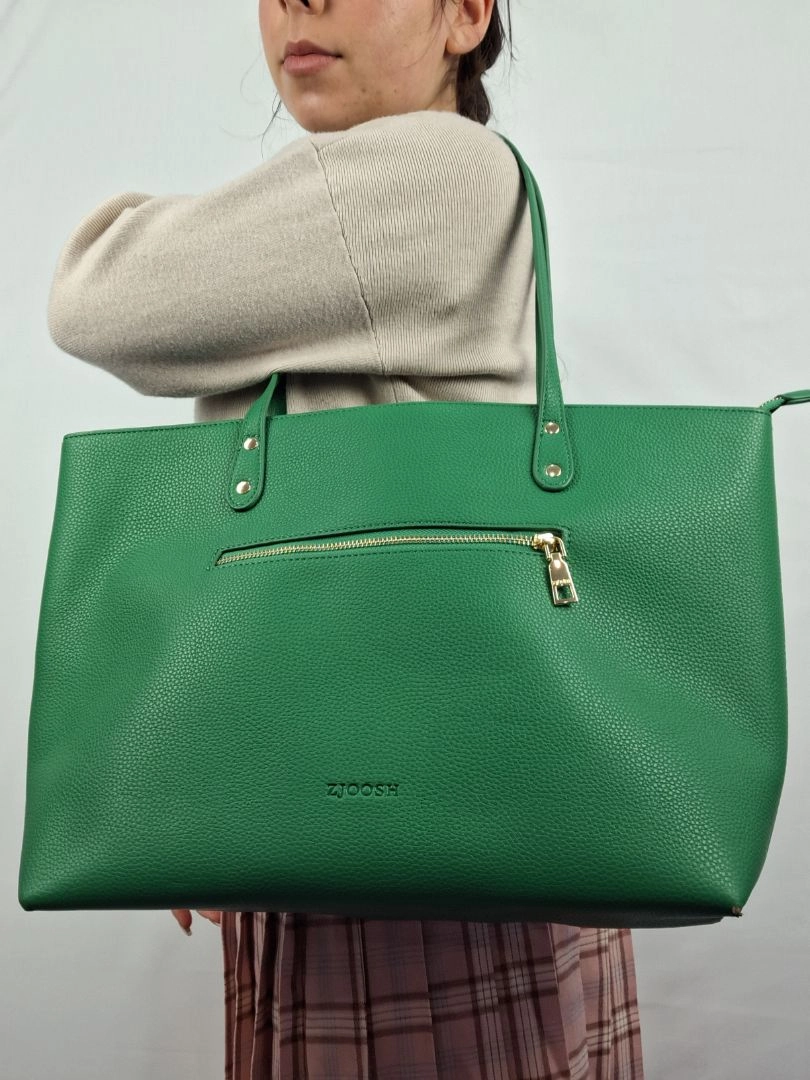 Zjoosh Vibrant Green Gold Hard Wear Bag